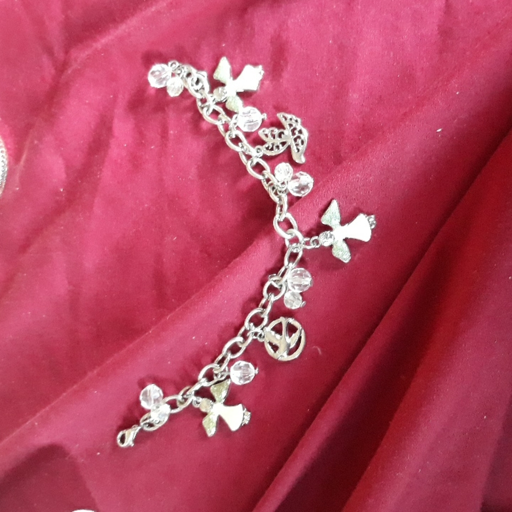 Angel charm bracelet.